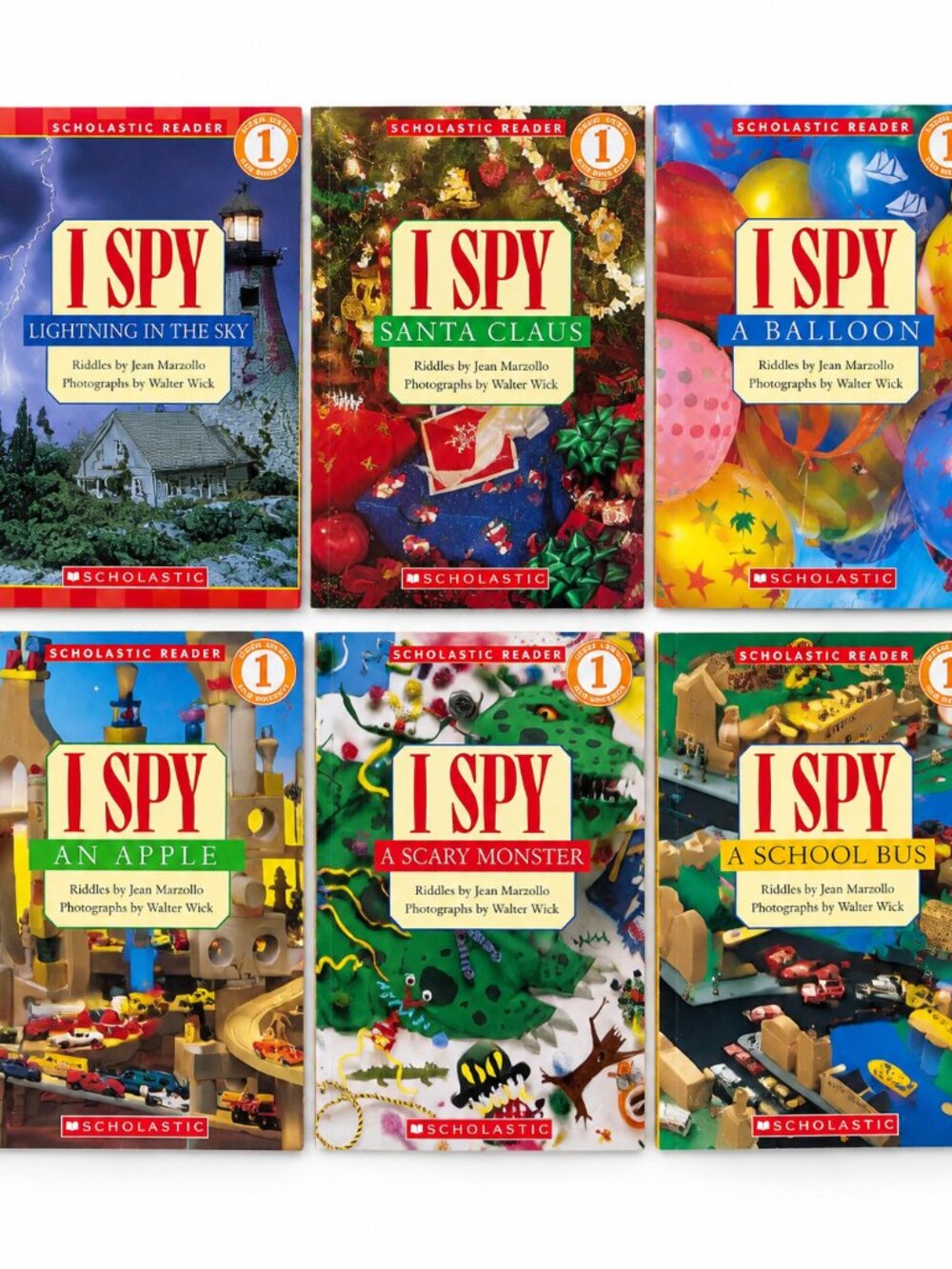 I SPY Scholastic Book Lot 6 Picture Riddle Search & Find Kids Books Walter Wick